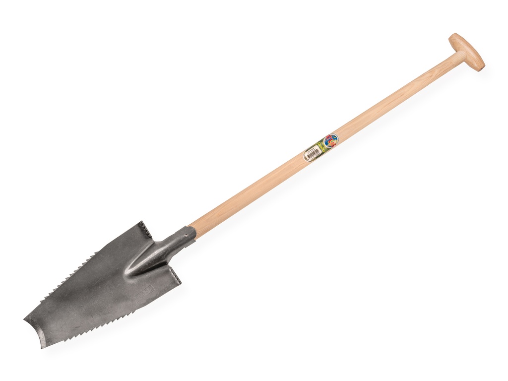 Boomwortelspade – Zaagspade ATLAS met OPSTAP, blad 38 x 14 cm, met ATLAS schopsteel 100 cm