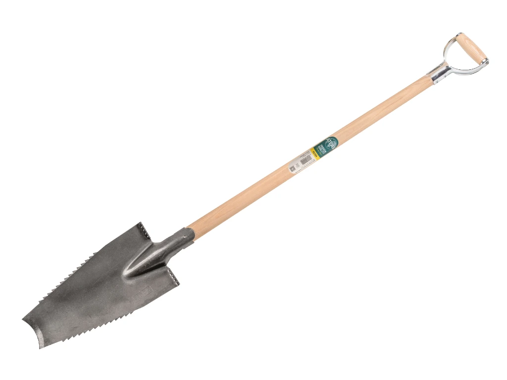 Tree root spade – Saw spade ATLAS with step, blade 38 x 14 cm, with ATLAS metal D-handle 95 cm