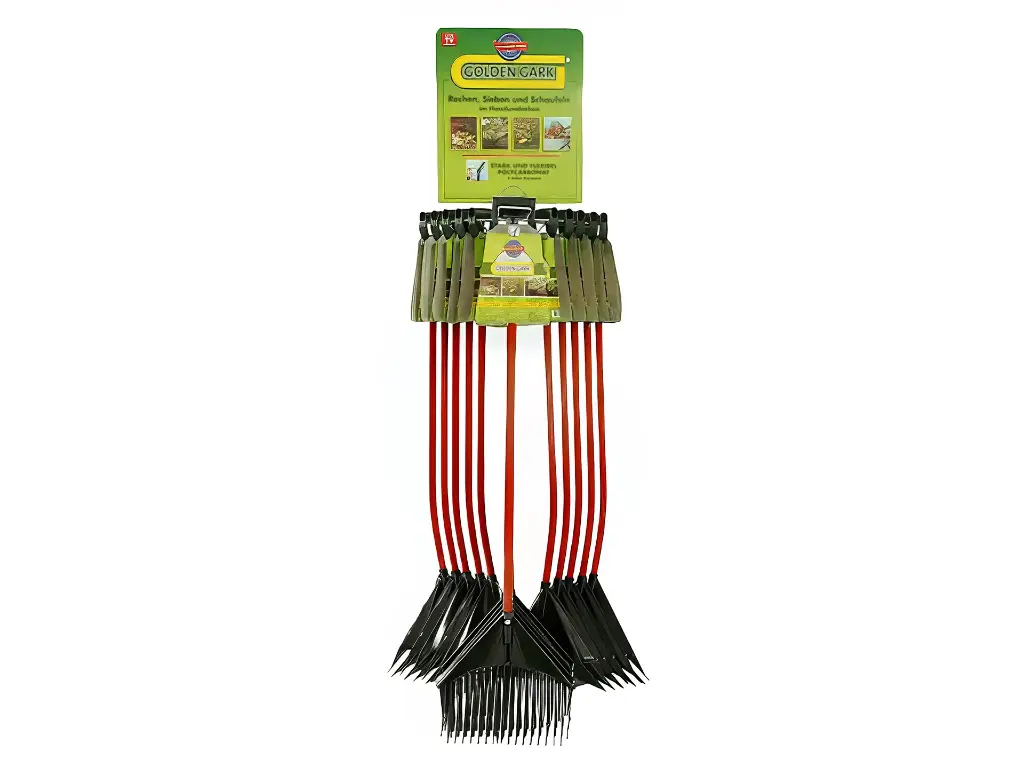 [837030] Display Golden Gark avec 18 pièces Golden Gark rouge 18 dents avec manche en aluminium