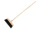 Besen SOLIDE PVC schwarz 40 cm, Faserdicke 1,5 mm, flache Kappe mit ATLAS Stiel 160 x 2,8 cm
