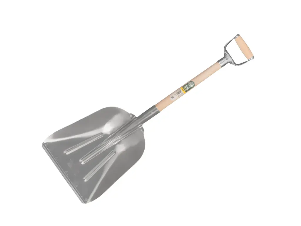 Eisschaufel - Getreideschaufel ATLAS Aluminium mit Stahlkante mit ATLAS Metall-D-Griff 33 cm gerade