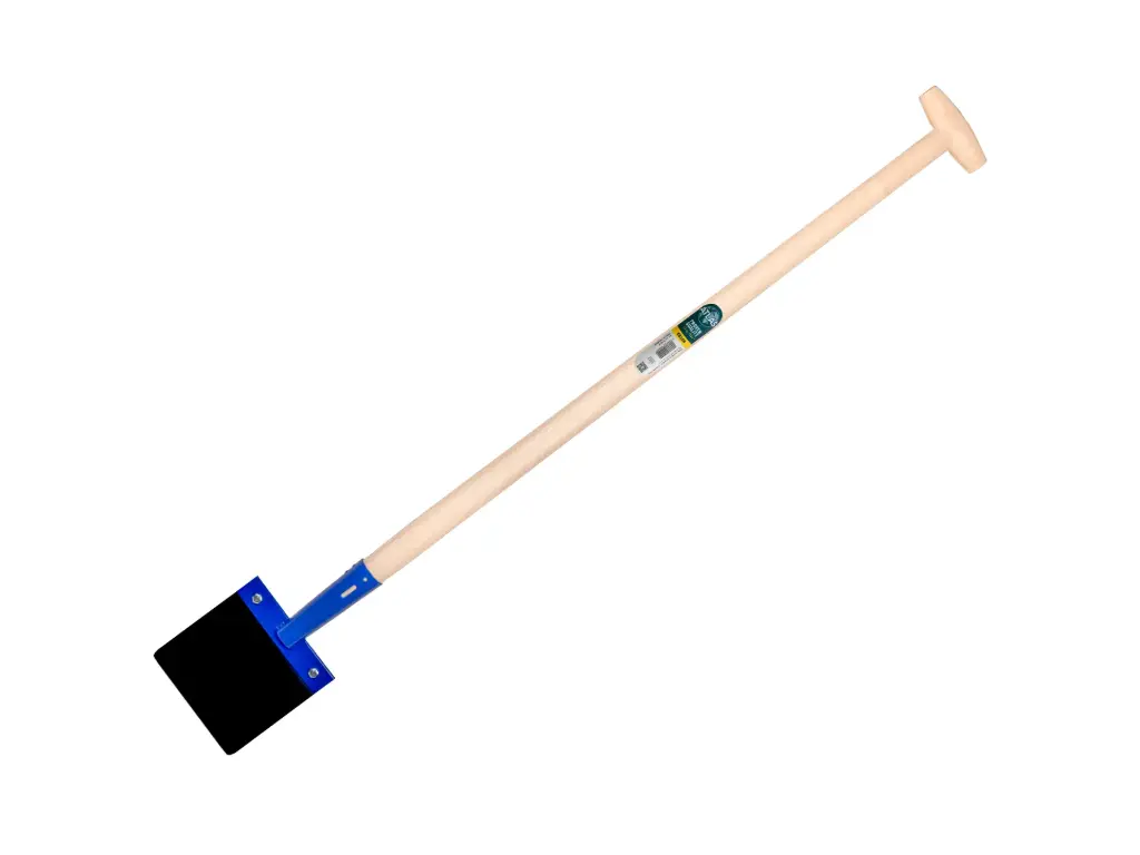 Bitumen scraper ATLAS 15 cm with ash wood handle 100 cm and through-mount T-grip