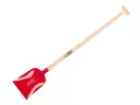 Concrete shovel ATLAS 1/2 0 red, extra hardened, with ATLAS shovel handle with scale 110 cm bent