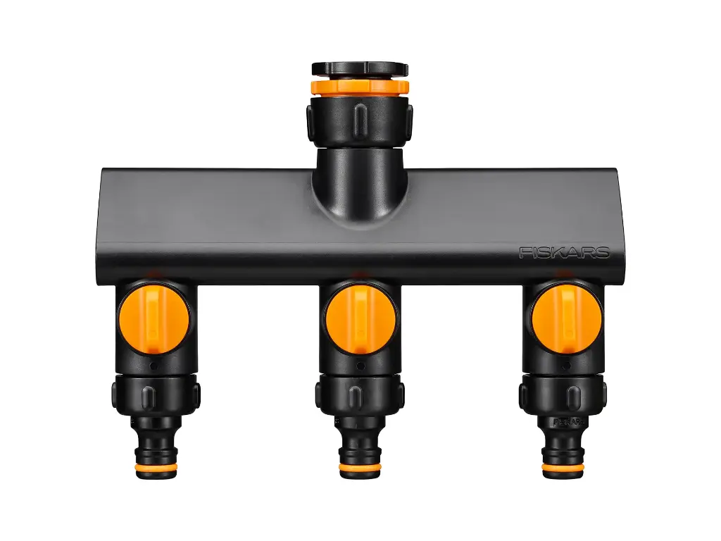 [1027090] FISKARS Faucet Connector 3-Way Water Distributor On/Off