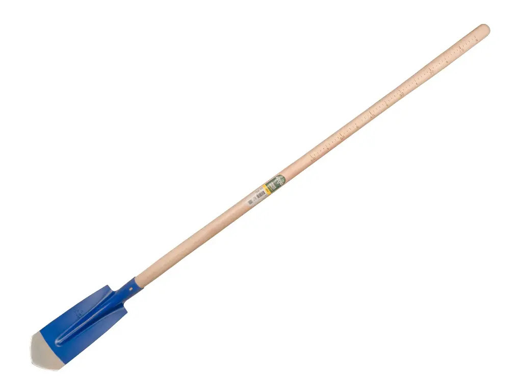 [755772] Pelle pose câble ATLAS DIAMANT 11,5 cm 3/4 pointue, avec manche de pelle gradué ATLAS 130 cm sans poignée, FSC 100%