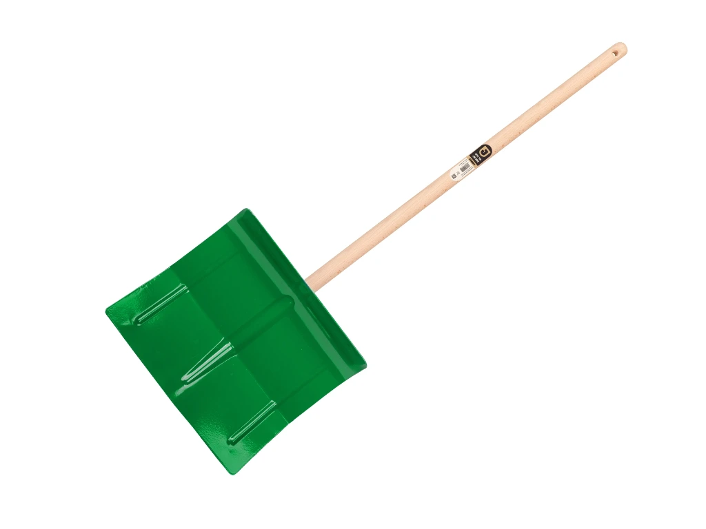 [960434] Kids Snow Shovel Jimmy Kids Steel Green, with Beech Handle