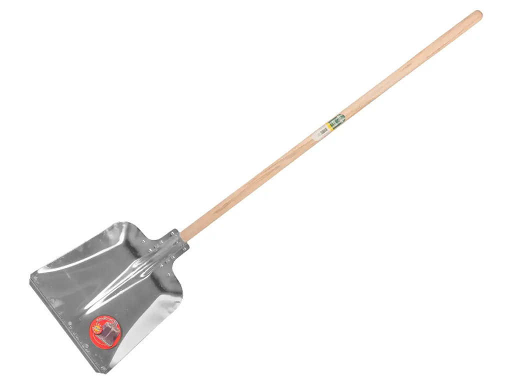 Ballastschop PROFI aluminium nr 9, Duits model, bladmaat 38 x 38 cm, met ATLAS batsesteel 140 cm