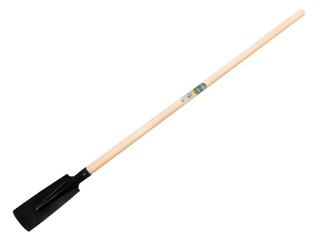 [780522] Pelle pose câble ATLAS 10 cm 3/4 noir, droite avec manche de pelle ATLAS 130 cm, FSC 100%