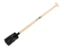 Kabelschaufel ATLAS 16 cm 3/4 schwarz, gerade mit ATLAS Schaufelstiel 110 cm, FSC 100%