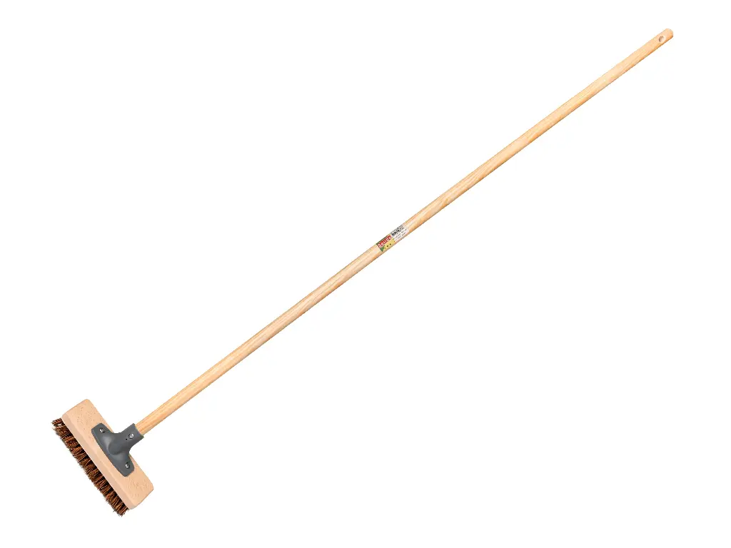 [1550616] Terrassenbesen - Schrubbesen SOLIDE Union 20 cm, mit Besenstielhalter und IKAPE Stiel 130 x 2,4 cm