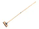 Patio broom - Scrub broom SOLIDE union 20 cm, with broom handle bracket and IKAPE handle 130 x 2.4 cm