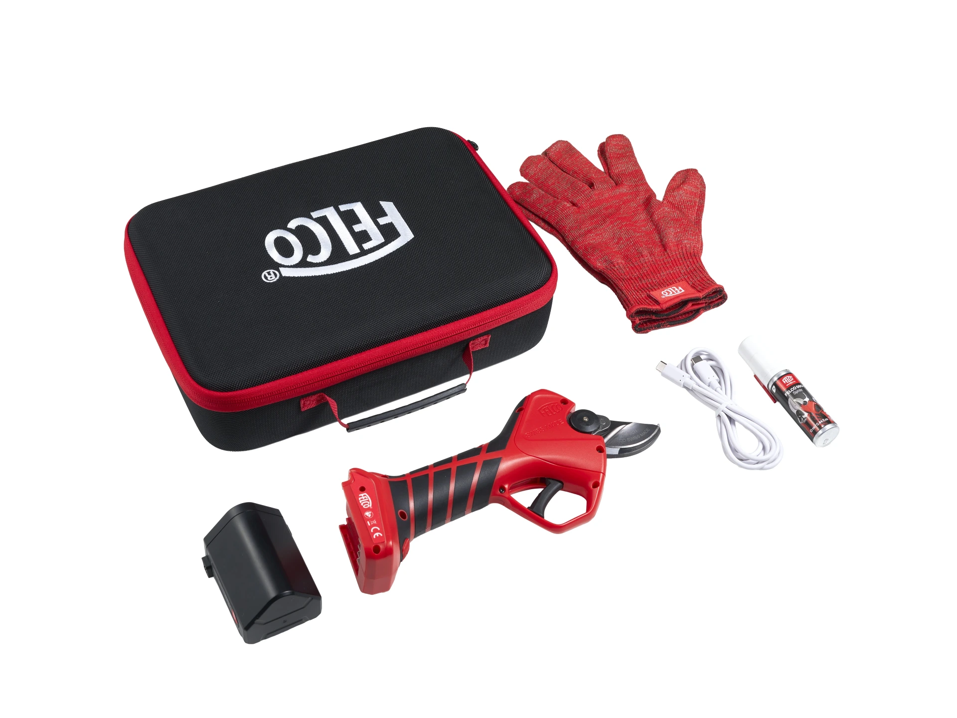 [1508379] Sécateur FELCO 2E électrique, coupe jusqu’à 27 mm, accessoires et mallette inclus