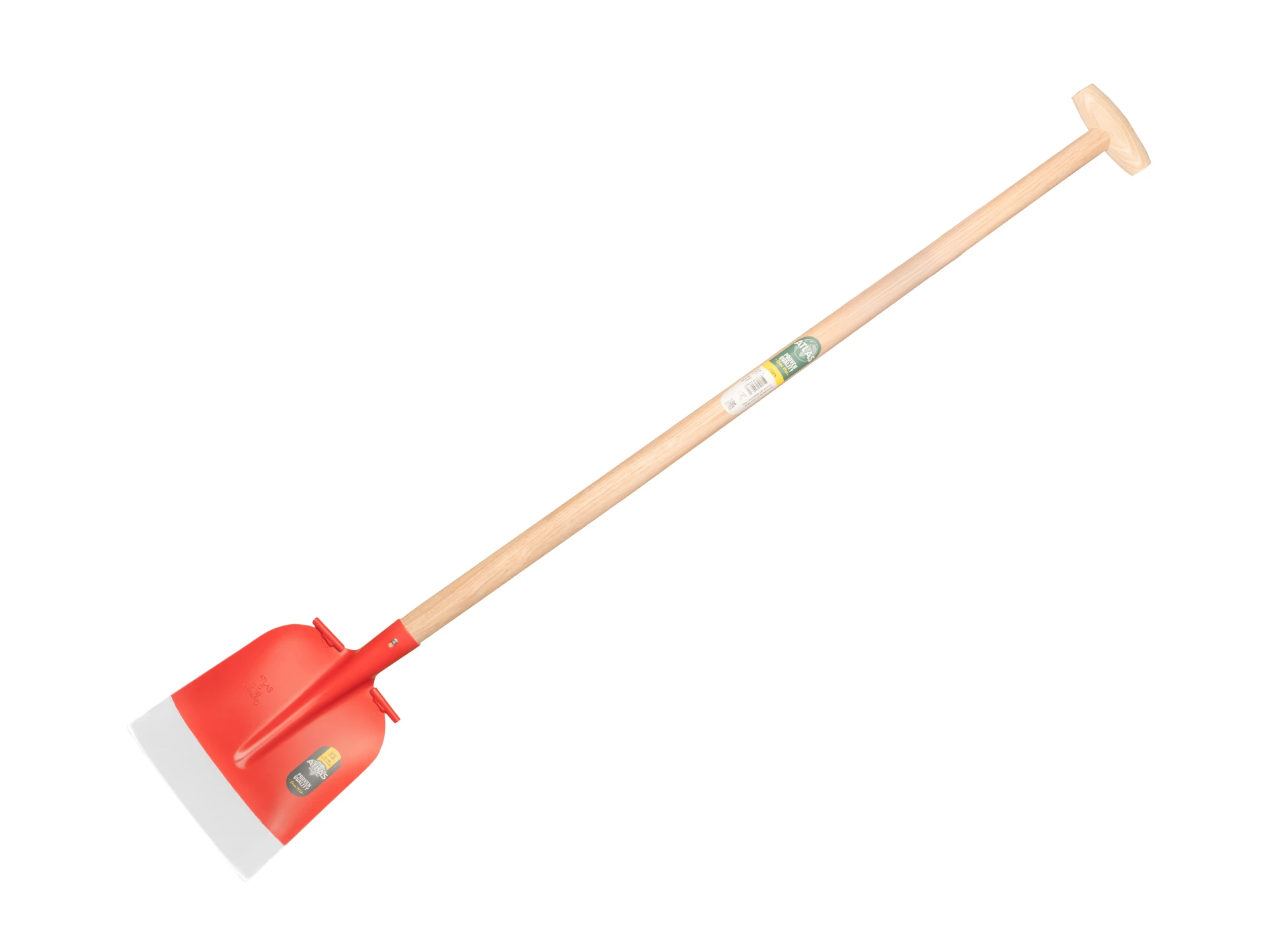 [780963] Betonschop ATLAS DIAMANT 1/2 0 rood, extra gehard, RONDE OPSTAP, met ATLAS blijhamsteel 100 cm extra dubbel gebogen