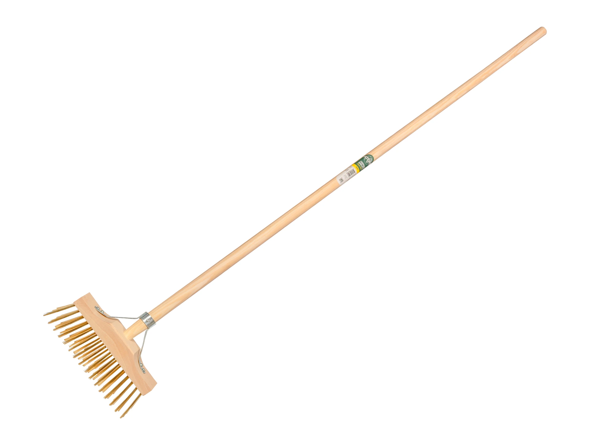[1308194] Balai à fils d’acier - balai à carrelage SOLIDE 25 cm, avec manche IKAPE 150 x 2,8 cm et support de manche de balai