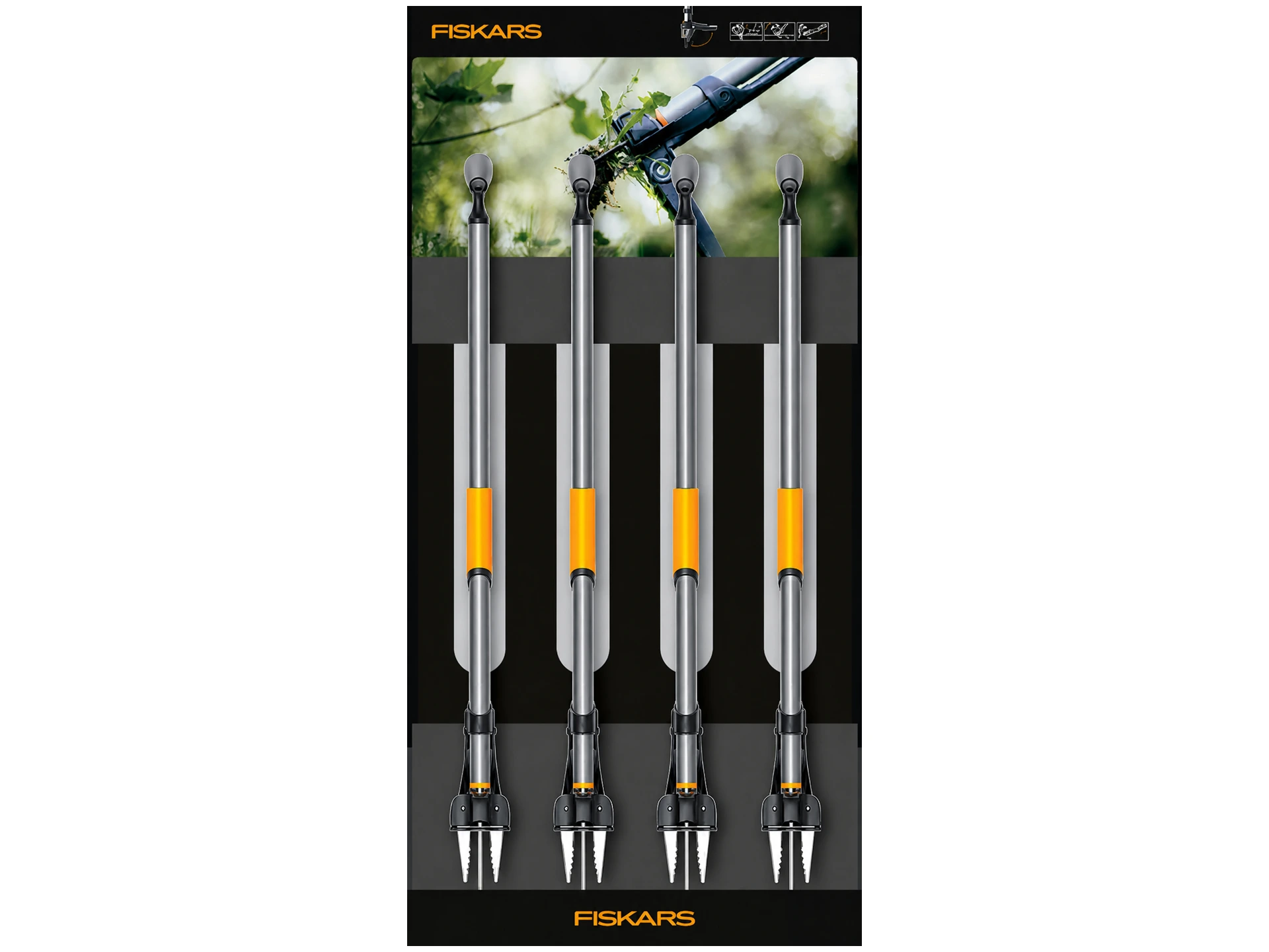 [1510444] 16 x Unkrautstecher FISKARS Ergonomic, Länge 100 cm, inklusive Display