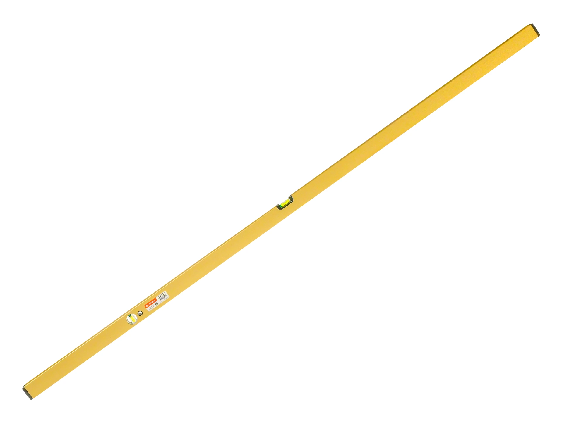 Waterpas LABORA Gold 200 cm, dikwandig aluminium, 2 libellen, versterkte uitvoering