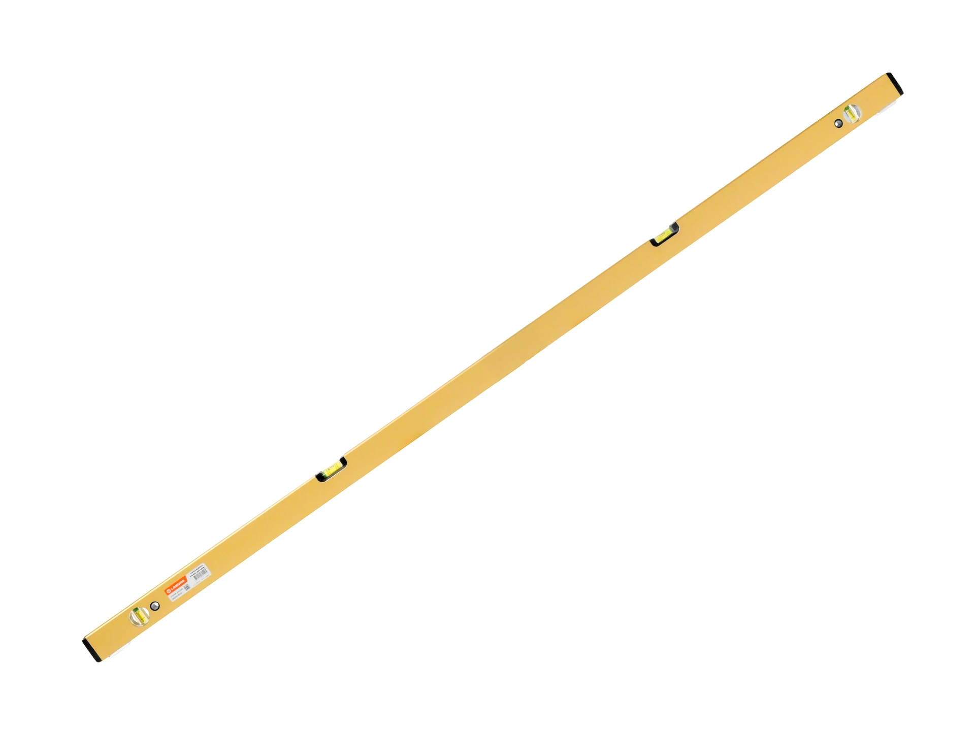 [960116] Spirit level LABORA Gold 150 cm, heavy-duty aluminium, with 4 vials and leveling feet
