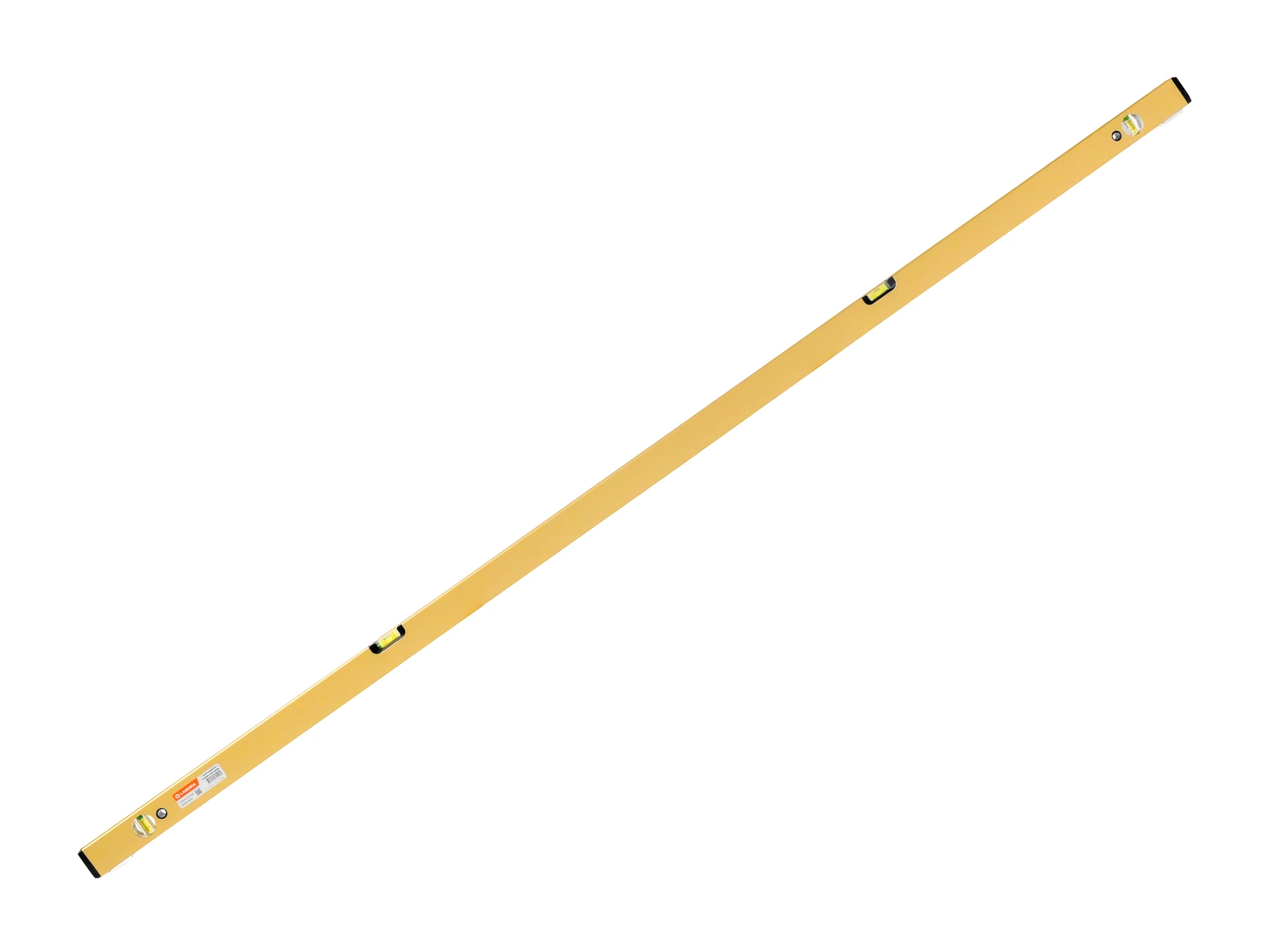 Wasserwaage LABORA Gold 180 cm, dickwandig Aluminium, mit 4 Libellen und Stellfüßen