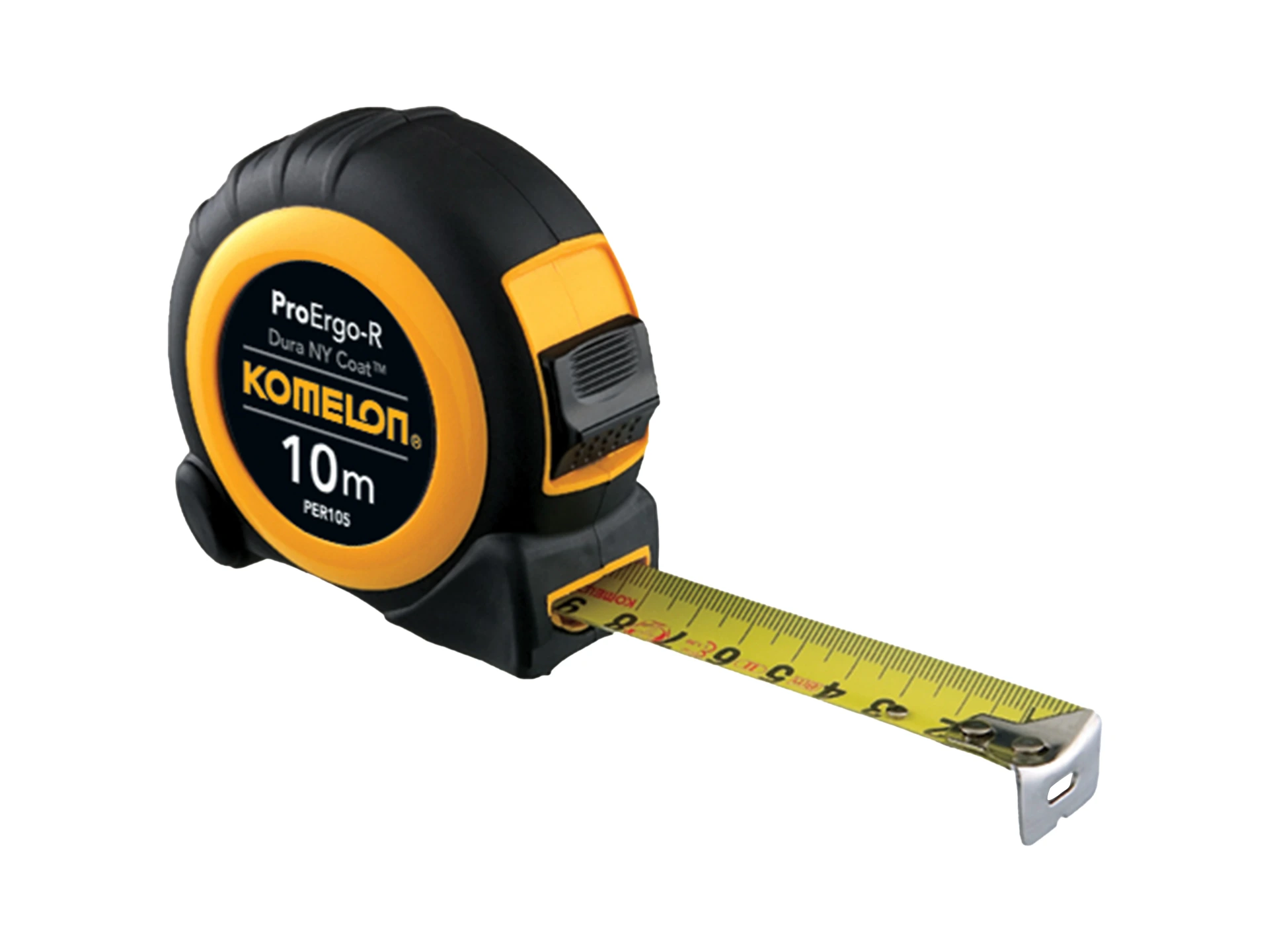 Komelon rolbandmaat Pro Ergo-R 10 meter x 25 mm, met ABS - rubber kast