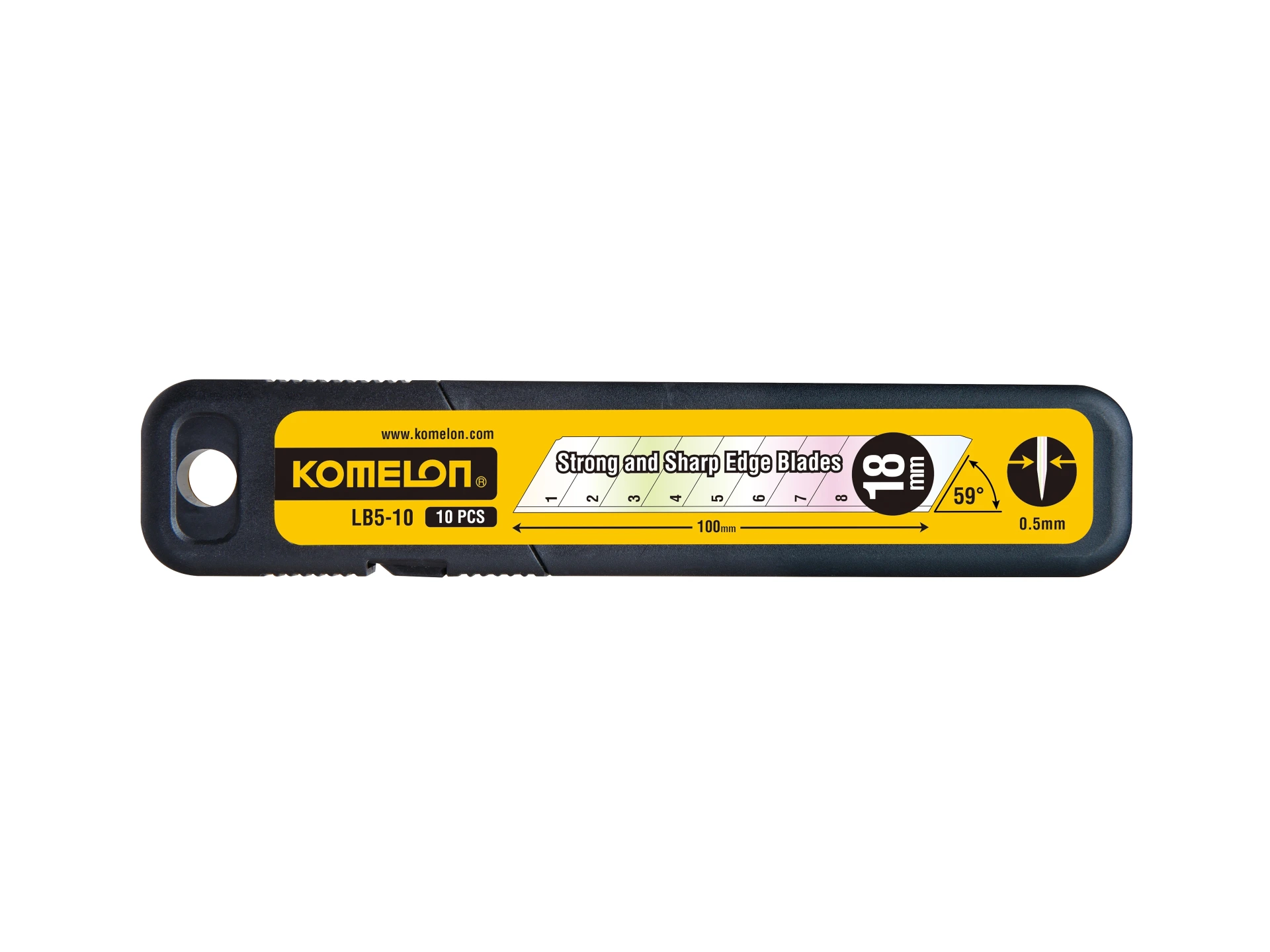 Komelon Cuttermesser 18 mm Ersatzklingen, Spender à 10 Stück