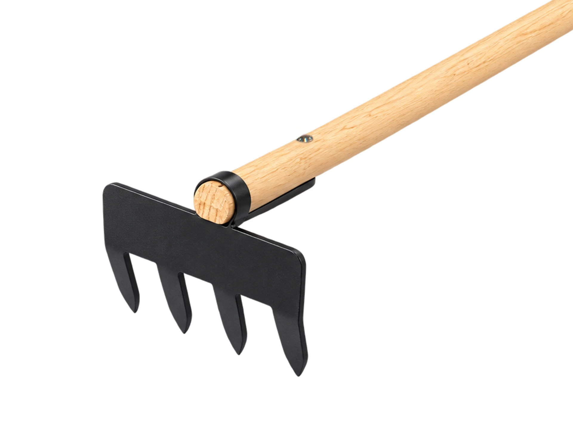 [1040207] DE WIT ditch hook 4-tine with plate and ring, with straight ATLAS Ecofiber handle 300 cm