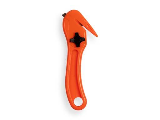 [100820] Foil cutter - Safety knife orange 15 cm, including spare blade