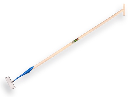 [1018163] Dutch hoe DE WIT rectangular model 16 cm, with ATLAS handle 160 x 3.2 cm and through-mount T-grip