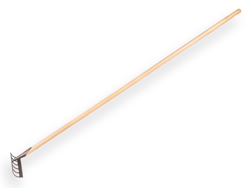 [1019670] Dutch hoe rake DE WIT forged 20 cm, with ash wood handle 170 cm
