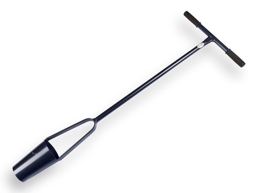 [1025200] Langstieliges Pflanzholz DE WIT Stahl, unten Ø 8 cm, oben Ø 10,5 cm, Länge 100 cm