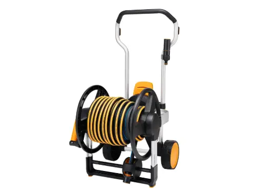 [1062256] FISKARS Enrouleur manuel XL avec roues, comprenant un tuyau d'arrosage de 20 mètres