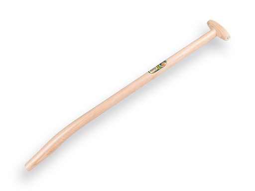 [110394] Gooseneck shovel handle ATLAS 90 cm strongly bent, with through-mount T-grip