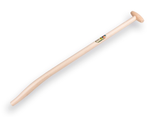[110395] Gooseneck shovel handle ATLAS 100 cm strongly bent, with through-mount T-grip