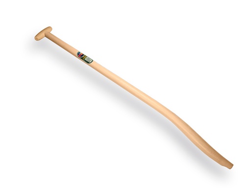 [110396] Gooseneck shovel handle ATLAS 100 cm double-bent, with through-mount T-grip