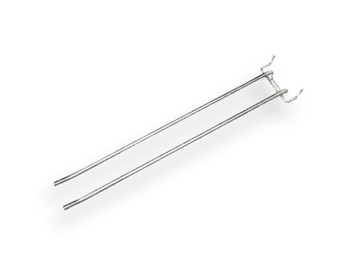 [1203000] Haak 40 cm dubbel voor kruksteel, voor perfowand