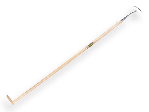 [1302500] Dutch hoe round model galvanised 14 cm, with IKAPE handle 160 x 2.8 cm and bottle-type grip. FSC 100%