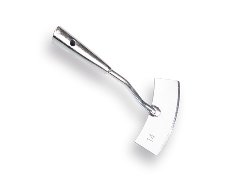 [1302550] Dutch hoe round model galvanised 14 cm, without handle