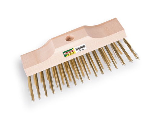 [1308200] Balai en fil d'acier - Balai à récurer SOLIDE 25 cm, avec fil d'acier galvanisé, sans manche. FSC 100%