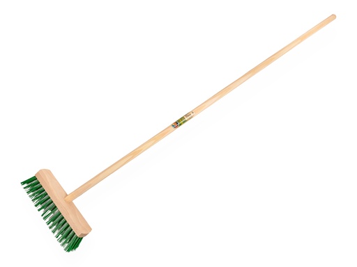 [1308264] Weed broom, lightweight model, green PPN/galvanised steel wire 29 cm, with IKAPE handle 150 x 2.4 cm. FSC 100%