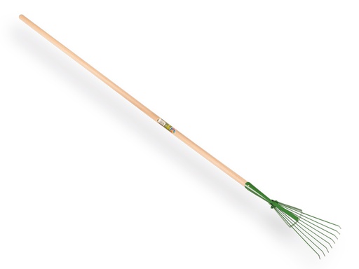 [1315210] Bladhark PROFI-Plus, 8 ronde tanden, verenstaal, met IKAPE steel 150 x 2,8 cm. FSC 100%