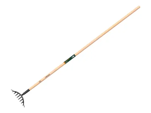 [1315600] Rose rake FISKARS CLASSIC with hardened steel tines and ash wood handle 160 cm