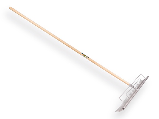 [1315617] Lawn rake ATLAS steel 70 cm with 40 bent tines, with handle 170 x 2.8 cm