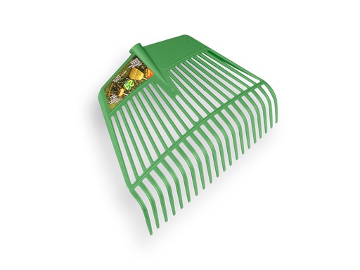 [1316017] Combi leaf rake JOST REGA nylon green, 20 tines, 45 cm wide, without handle