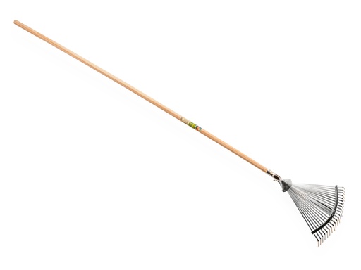 [1317408] Leaf rake ATLAS galvanised adjustable, 22 flat tines, 28-42 cm wide, with IKAPE handle 150 x 2.4 cm. FSC 100%
