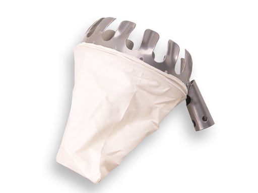 [1470880] Cueilleur de fruits en acier avec sac en coton, sans manche