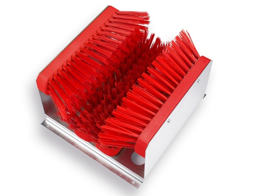 [1490222] Boot scraper SOLIDE, galvanized, with 4 PPN brushes. FSC 100%