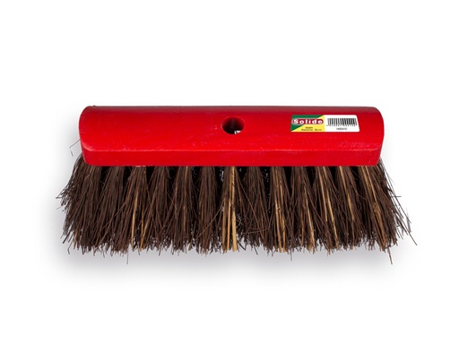 [1490410] Street broom SOLIDE bassine/Africa, red lacquered 30 cm, flat cap, without handle