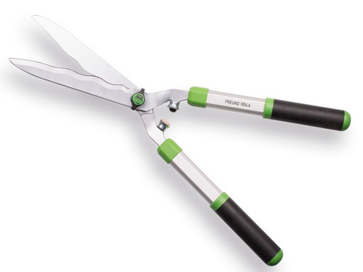 [1505930] Hedge shear FREUND 1954 A 62 cm, blade 24 cm, wavy-edged, aluminium handles