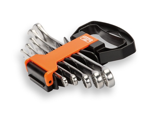 [1509050] Ring-open-end spanner set BAHCO 5-piece, metric, M8-M10-M13-M17-M19