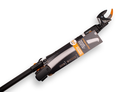 [1510760] FISKARS UPX86 PowerGear X Teleskop-Schneidgiraffe mit Baumsäge. Reichweite 6,5 Metern