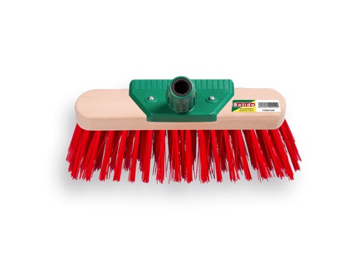 [1550110] SOLIDE Straßenbesen aus rote Elaston 29 cm mit Easy-FIT Stielhalter